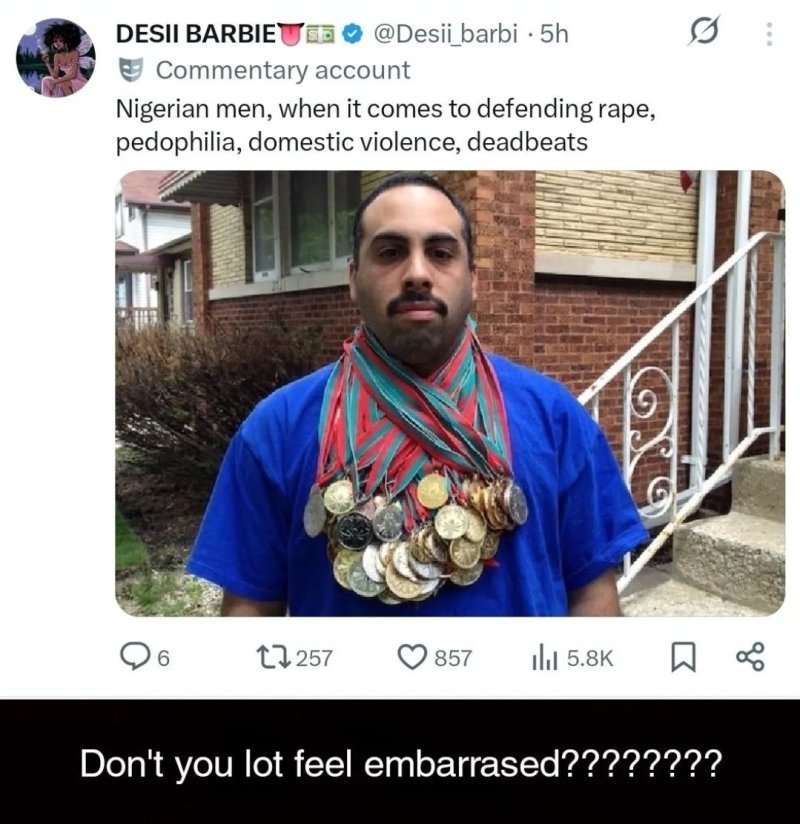 Women are still the ones brought up to act and dress in specific ways so they don't get raped
Men do...