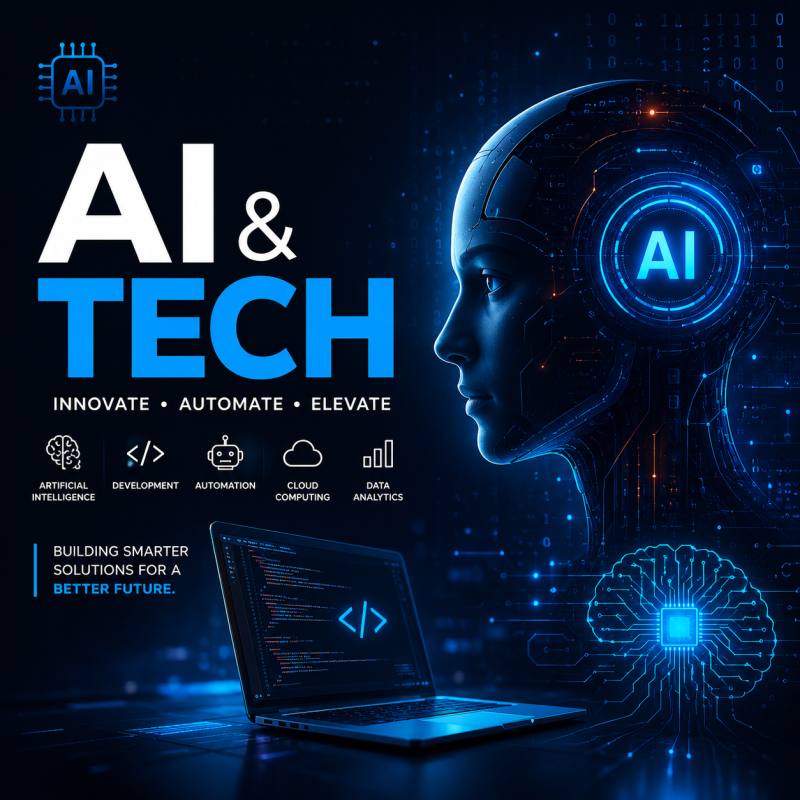 🤖 AI & TECHNOLOGY: SHAPING TODAY, BUILDING TOMORROW 🚀

Artificial Intelligence is no longer a conc...