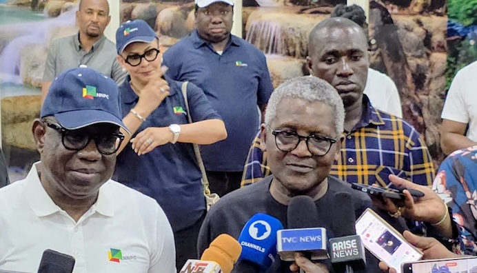 During "best day ever" at his refinery, Dangote says Nigerians can buy shares within five months, wi...