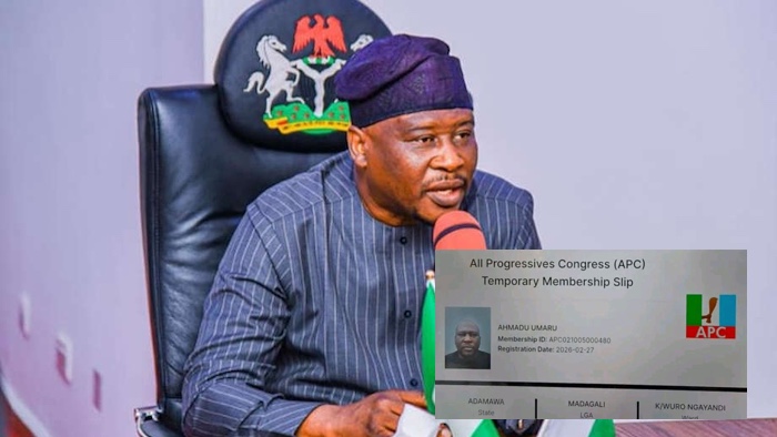 Governor Fintiri joins APC, while Atiku Abubakar’s son Adamu refuses to defect from opposition ranks...