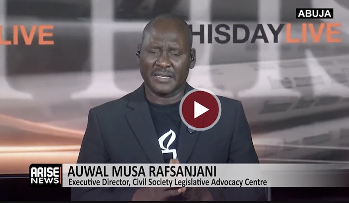 Executive Director of the Civil Society, Auwal Musa Rafsanjani warns low voter confidence risks deep...