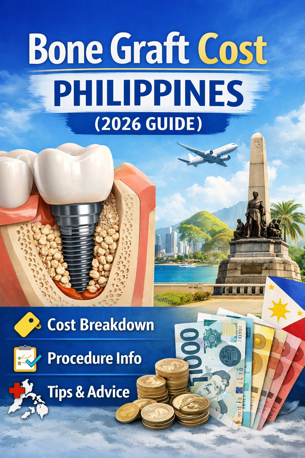 Language : EnglishTopics: Bone graftBone graft cost Philippines (2026 Guide)
Quick summary
Most Fili...