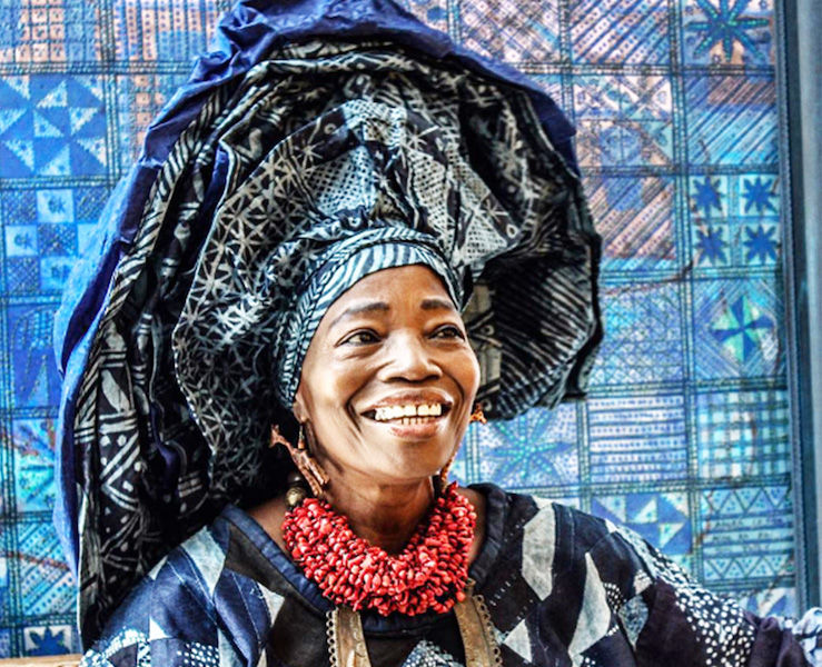 By Justina Uzo Chief Morenike Okundaye, adire and batik (local textile) designer and founder of Nike...