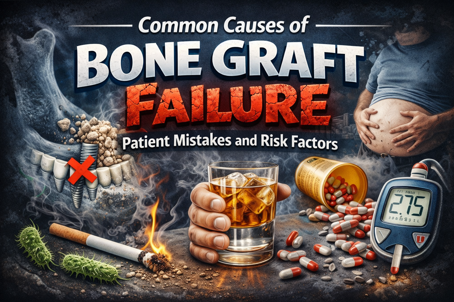 Language : EnglishTopics: Bone graftWhat are common mistakes patients make after a bone graft proced...