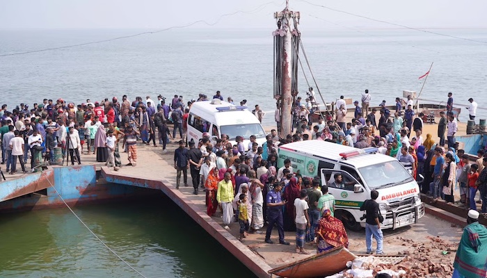 At least 24 killed after a passenger bus plunged into a river while boarding a ferry in Bangladesh....