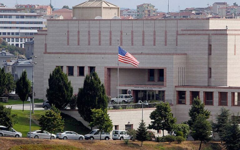 An explosion struck the entrance of the United States embassy in the Norwegian capital, Oslo, early...