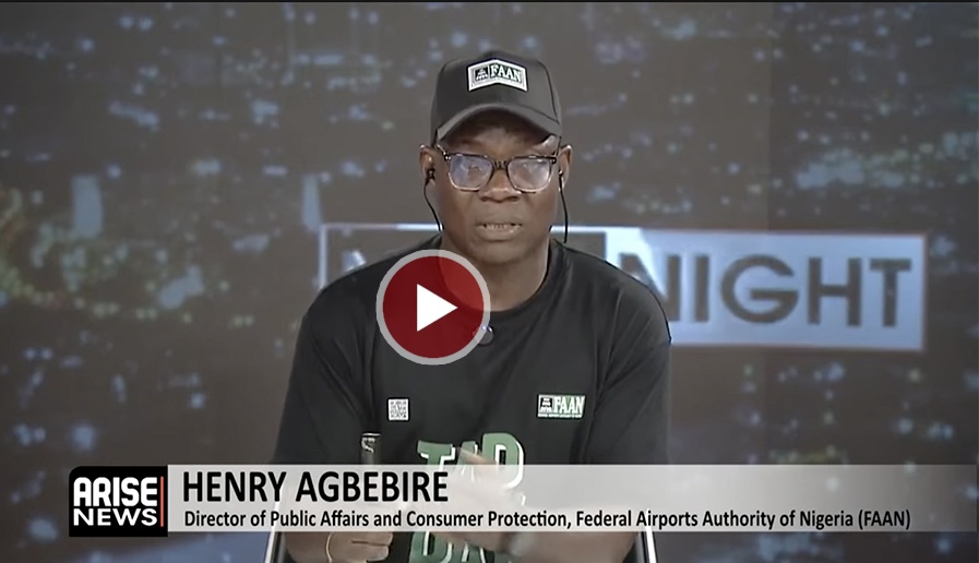 Director, Public Affairs and Consumer Protection at FAAN, Henry Agbebire, apologises to Nigerians ov...