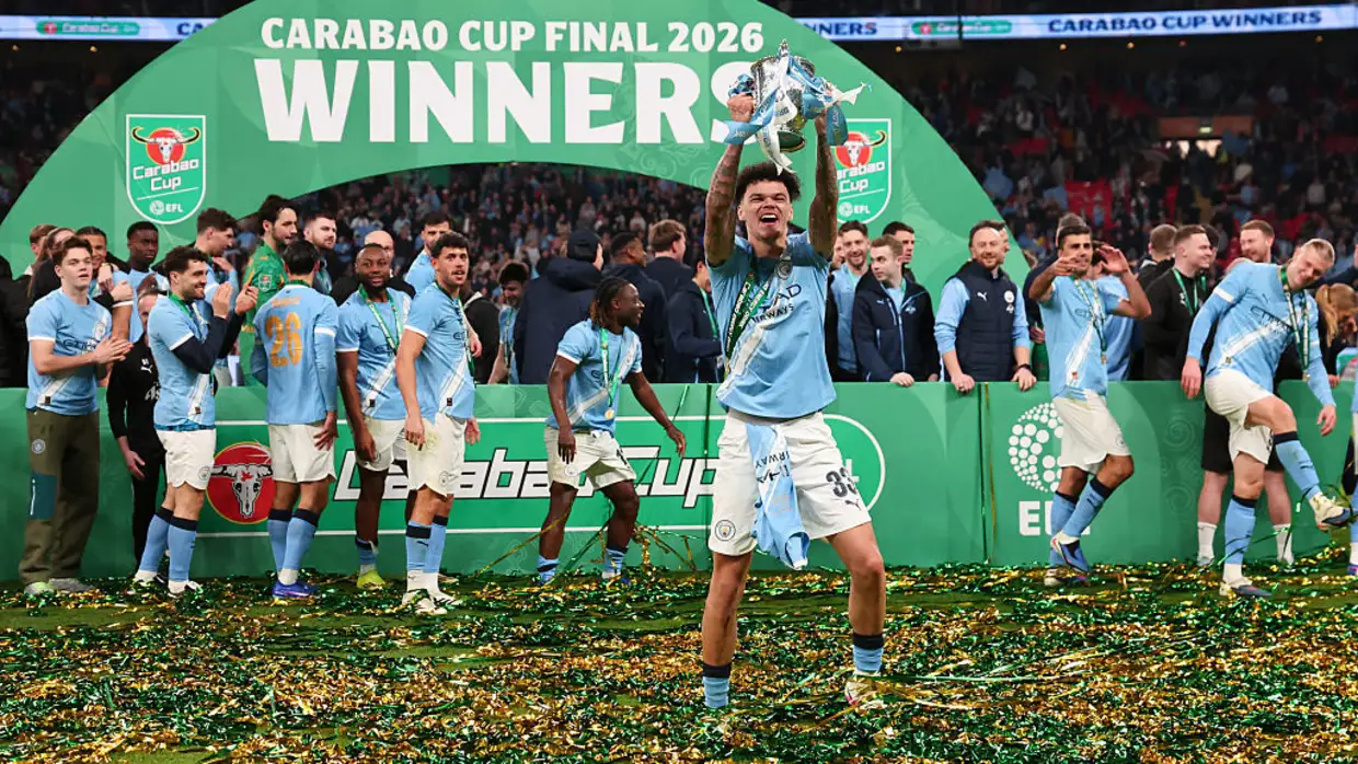 Nico OReilly scores twice in five minutes as Manchester City beat Arsenal 2-0 to crush their quadrup...