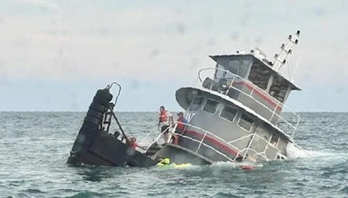 Tugboat LEO goes down in stormy waters; 12 rescued, five crew missing, one dead as South African aut...