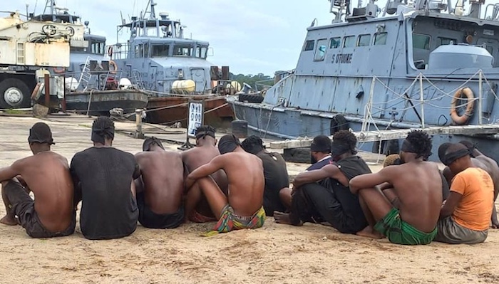 Naval operatives seize 44,000 litres of illegal fuel and arrest suspects in Rivers anti-crude oil th...