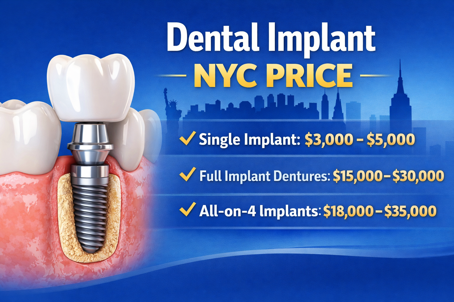 Language : EnglishTopics: Financial PlanDental ImplantsDental Implant NYC Price Overview
The dental...