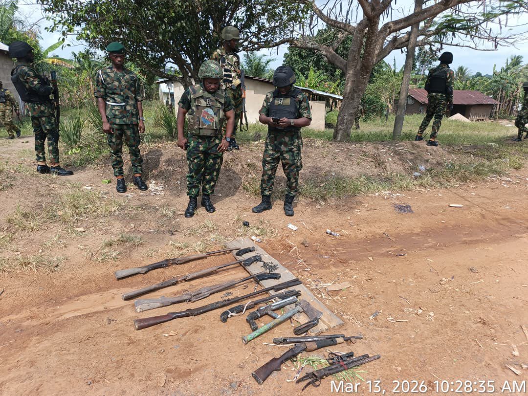Troops neutralise five attackers and discover illegal arms manufacturing site during security operat...