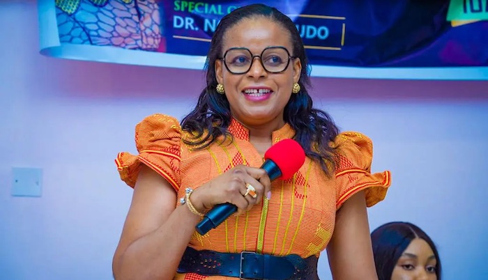 Anambra First Lady Nonye Soludo urges women to actively participate in politics and leadership to st...