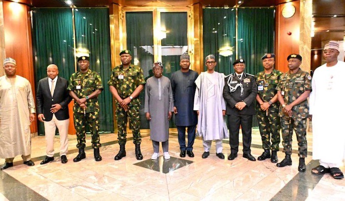 Tinubu meets service chiefs over insecurity, while presidency and Buratai defend Borno airstrike as...
