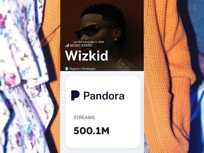 Wizkid has surpassed 500 million Pandora streams, as Made In Lagos continues dominating as top Afric...