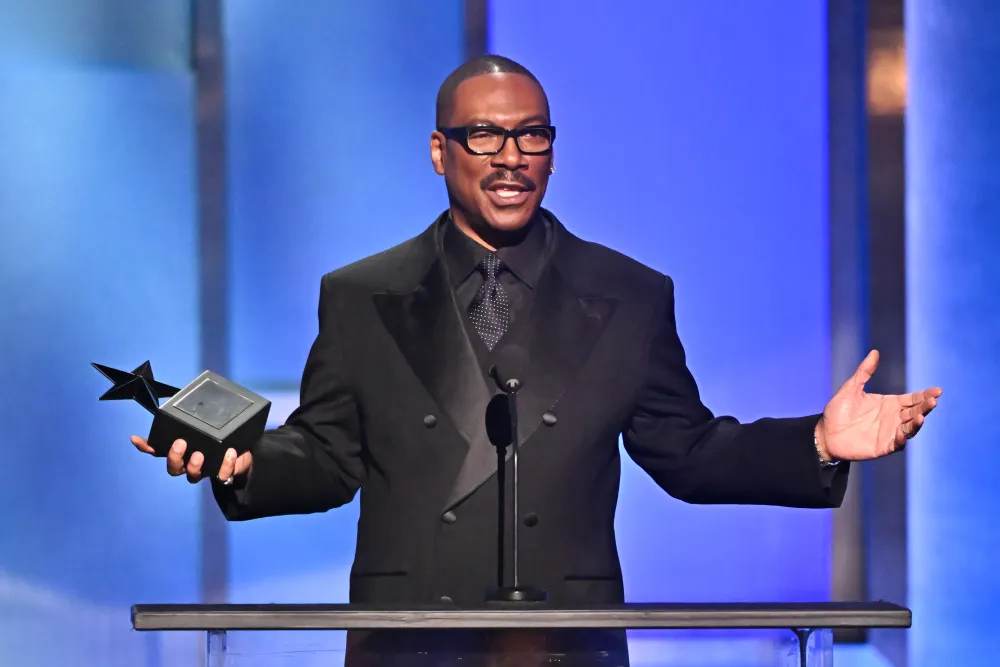Eddie Murphy receives AFI Lifetime Achievement Award as Hollywood stars honour his career in emotion...