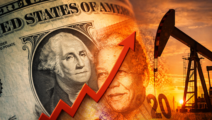 Rand rises as weaker dollar and falling oil prices ease pressure, while gold rebounds and bond yield...