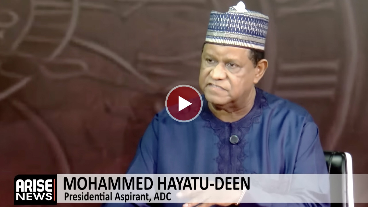 ADC Presidential aspirant, Muhammad Hayatu-Deen, speaks on insecurity in Northern Nigeria, linking i...