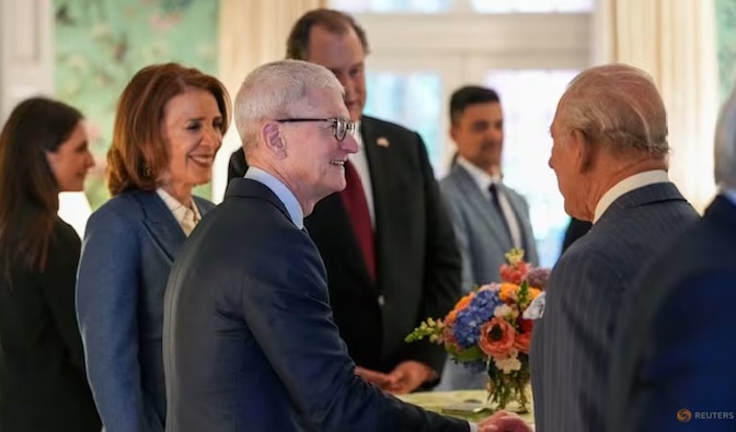King Charles met US tech leaders, including Jeff Bezos and Tim Cook, to discuss startup funding and...