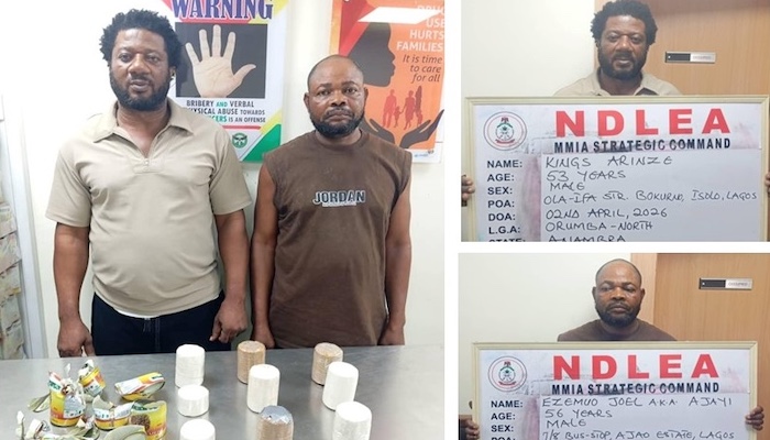 NDLEA uncovers cocaine hidden in palm oil tins, arrests syndicate leader and suspects in multiple na...