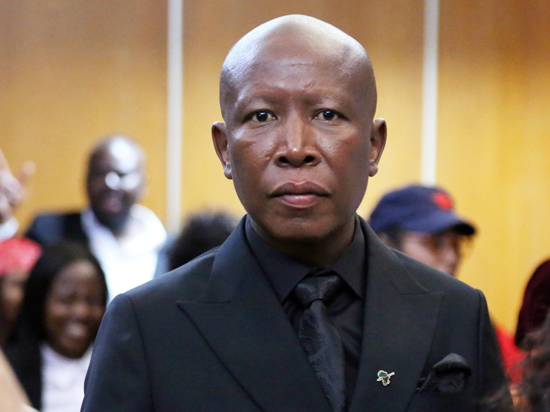 South African opposition figure Julius Malema has been sentenced to five years in prison after firin...