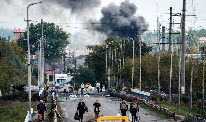 Ukraine’s air force says Russia has launched a sustained wave of drone and missile strikes across th...
