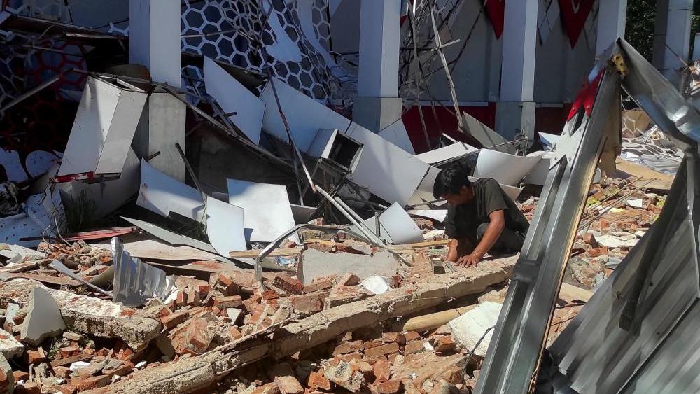 Strong 7.4 magnitude earthquake hits Indonesia, killing one, injuring others, damaging buildings and...