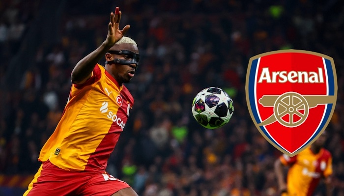 Arsenal "intensify interest" in Osimhen as sporting director Berta watches him score during Galatasa...