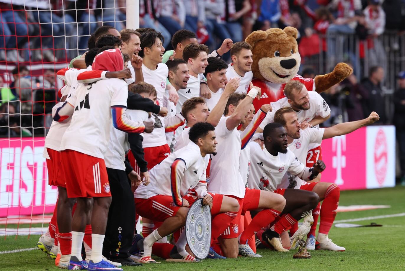 Bayern Munich came from behind against Stuttgart to secure the Bundesliga crown and keep treble hope...