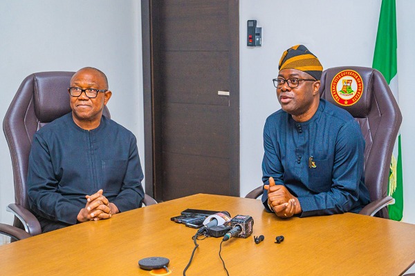 Peter Obi says consultations with Governor Seyi Makinde focused on building a united, secure and pro...