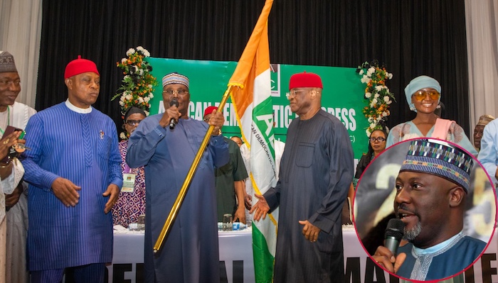 ADC chieftain Dino Melaye compared Atiku Abubakar’s overwhelming ADC primary victory to Arsenal’s hi...