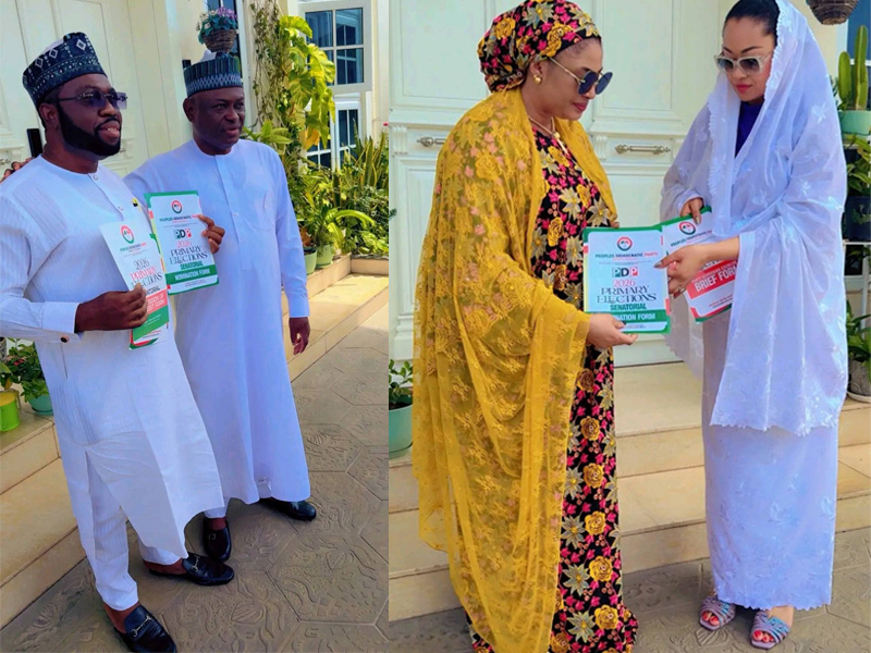 Natasha Akpoti-Uduaghan and Muhammad Abdullahi obtain PDP nomination forms, intensifying Kogi senato...