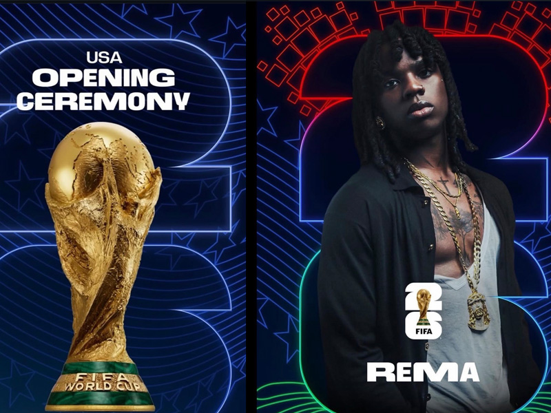 Rema will perform at the 2026 fifa world cup opening ceremony alongside global stars at SoFi Stadium...