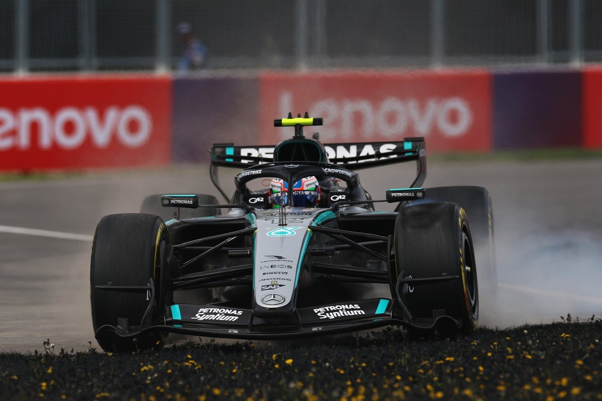 The Formula 1 sprint in Canada began aggressively enough, as polesitter George Russell pulled up on...