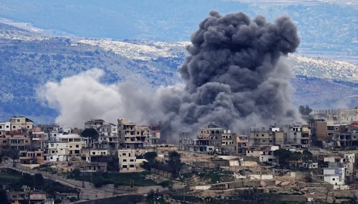 Heavy Israeli airstrikes struck southern Lebanon after evacuation orders forced thousands of residen...