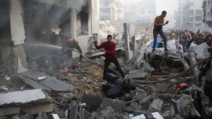 Israel says a Hamas military commander was killed following fresh strikes carried out in Gaza City....