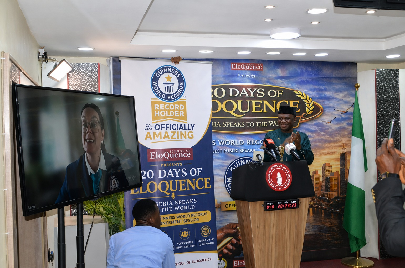 Nigerian public speaking academy breaks world record after completing 480-hour speech marathon over...