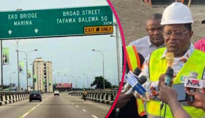Minister of Works Dave Umahi has ordered a 10-day Eko Bridge probe as rehabilitation resumes amid mo...