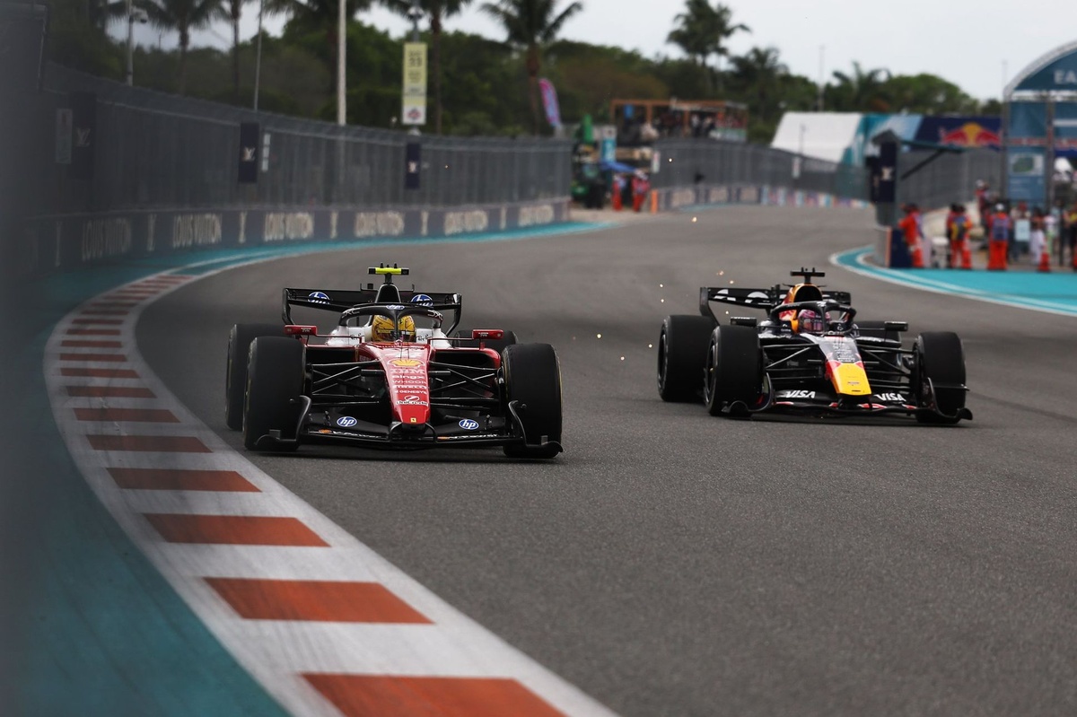 Charles Leclerc believes Ferrari has a "difficult" job on its hands to close the door to Mercedes, p...
