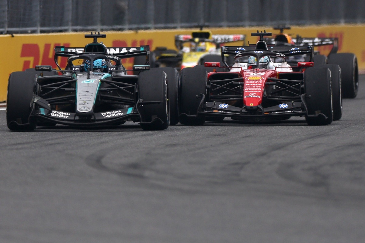 Red Bull's Max Verstappen, Ferrari driver Charles Leclerc and Mercedes man George Russell have all b...