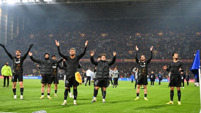 PSG defeated Lens 2-0 to secure a fifth consecutive Ligue 1 title and their record-extending 14th Fr...