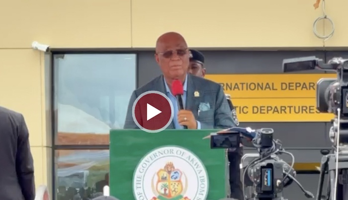 Governor Umo Eno says first internationally flight from Uyo airport is a testament to loyalty throug...