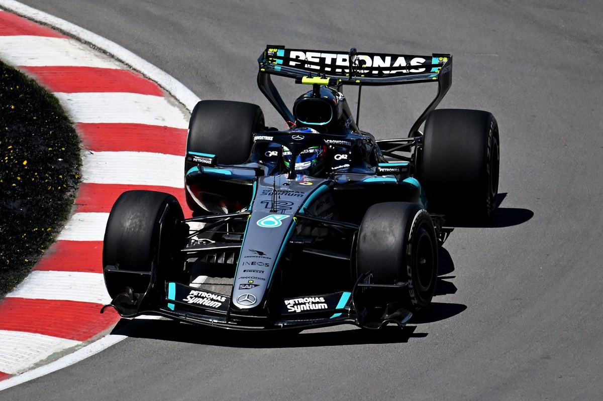 Kimi Antonelli topped the Formula 1 Canadian Grand Prix practice session, which was red-flagged on t...
