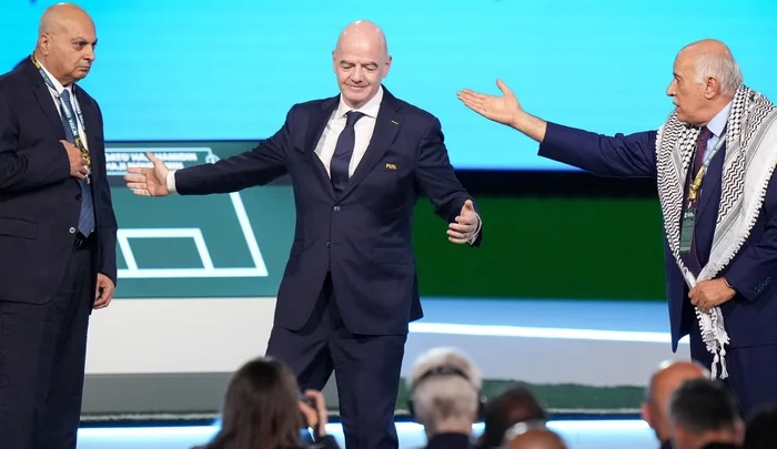 FIFA president Gianni Infantino has confirmed he will seek re-election while a failed diplomatic han...