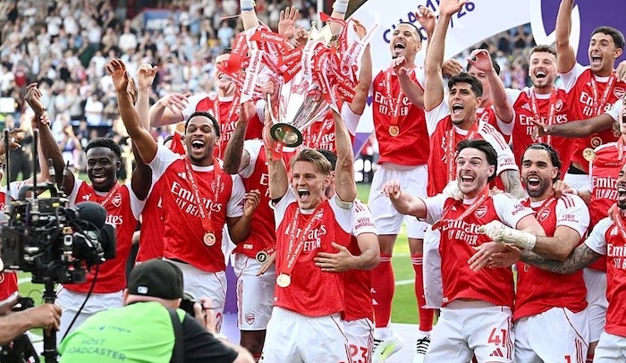 Arsenal’s valuation rises 23 per cent to €4.9bn, ranking fifth in Europe after strong revenue and sq...