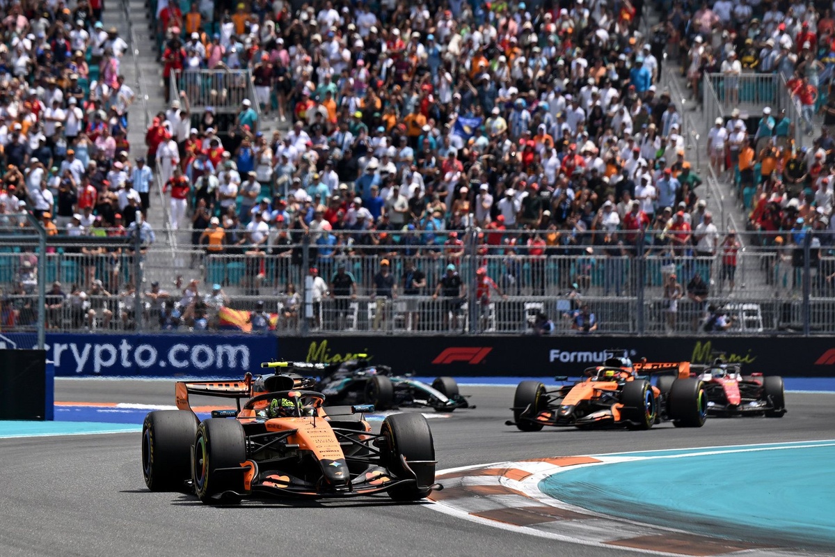 Lando Norris claimed McLaren’s first victory of the 2026 Formula 1 season by winning the Miami Grand...
