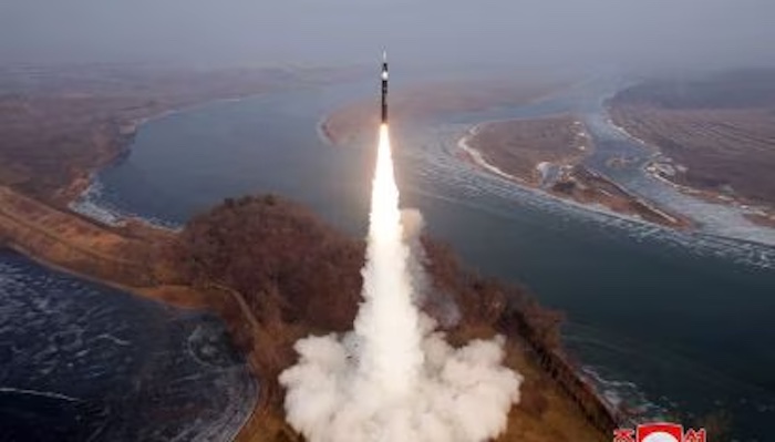 North Korea launches ballistic missile toward western waters while South Korea renews peace and denu...