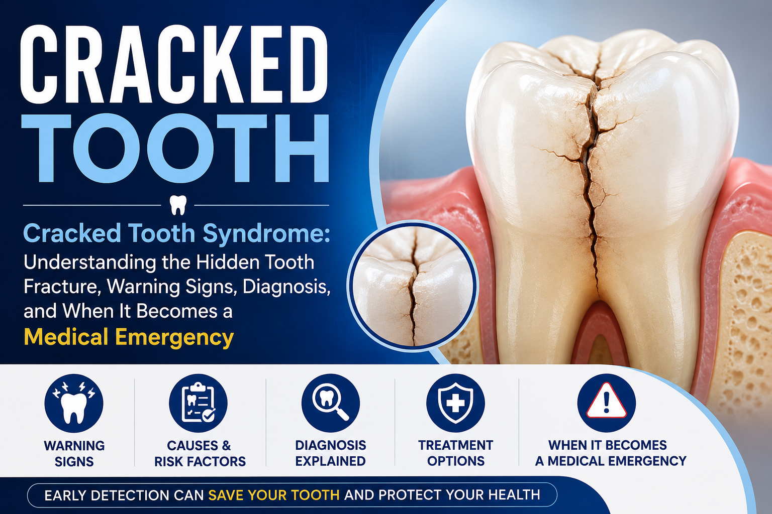 Language : EnglishTopics: Cracked Tooth SyndromeCracked Tooth Syndrome (CTS) is one of the most chal...