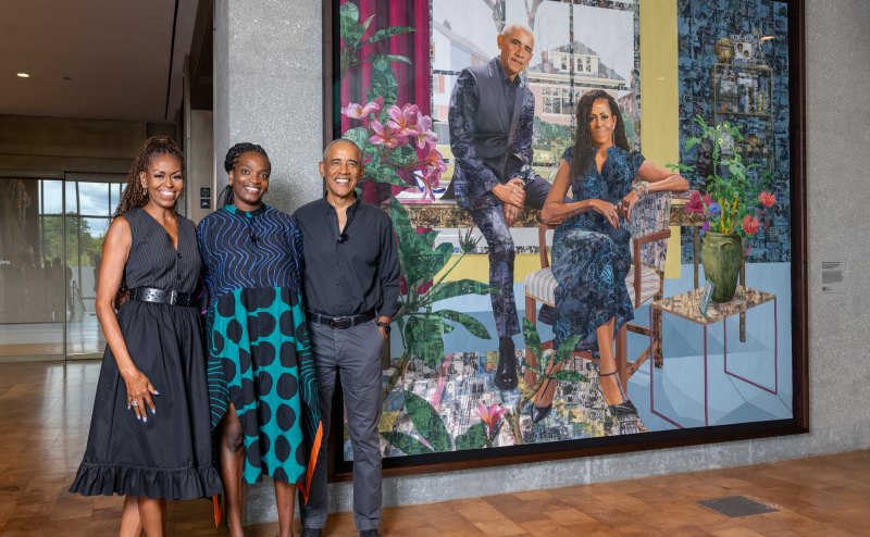 Michelle Obama praised Njideka Akunyili-Crosby after the Nigerian-American artist created a portrait...