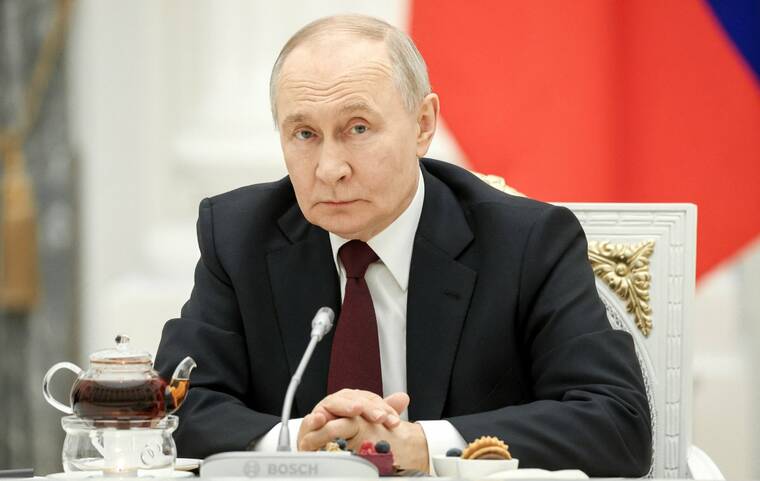 Putin says Ukraine must accept Russian conditions for peace as Moscow presses ahead with military op...